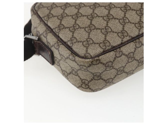 Gucci Borsa a Spalla GG Supreme PVC Beige Argento Auth 170385 - vista 13