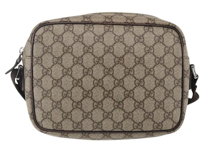 Gucci Borsa a Spalla GG Supreme PVC Beige Argento Auth 170385 - vista 3