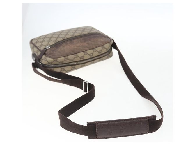 Gucci Borsa a Spalla GG Supreme PVC Beige Argento Auth 170385 - vista 7