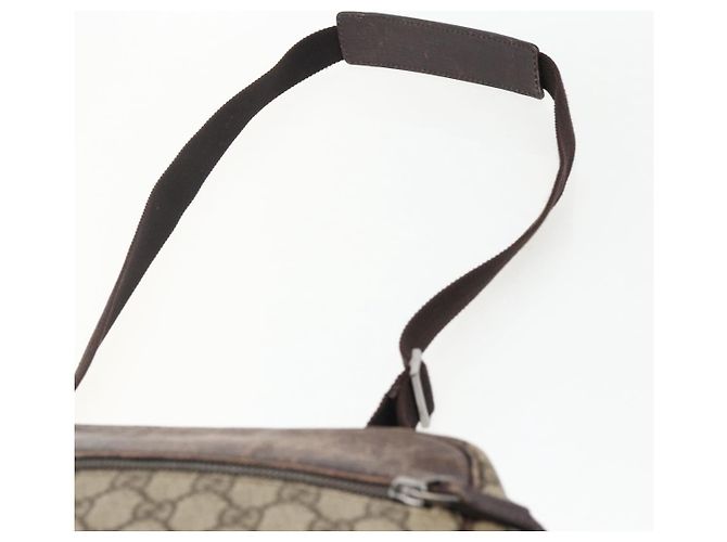 Gucci Borsa a Spalla GG Supreme PVC Beige Argento Auth 170385 - vista 8