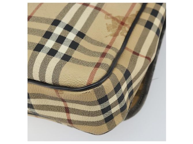 Borsa a mano Burberrys Nova Check PVC 2 vie Beige Oro Auth 168170 D'oro - vista 16