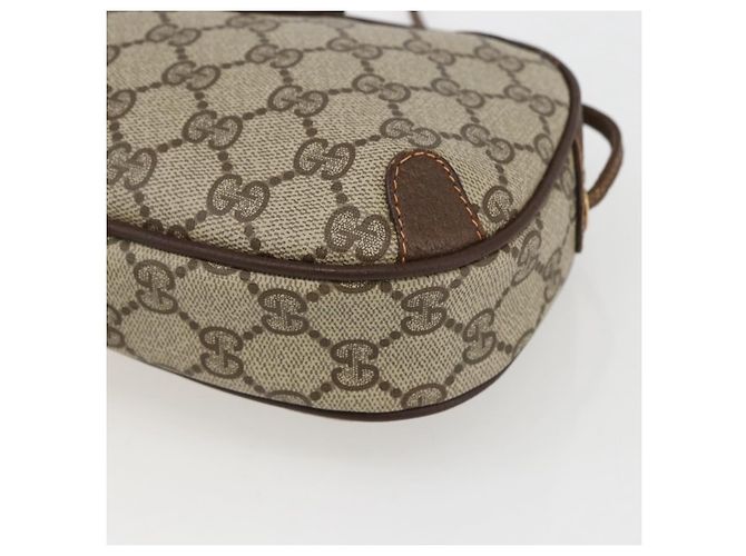 Sac Sherry Line GG Supreme Web de GUCCI en PVC Beige et Or 89 02 066 Auth ka2054 Doré - vue 10