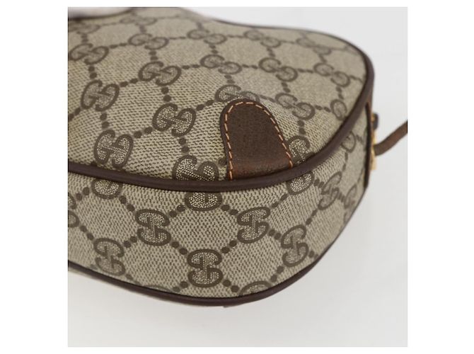 Sac Sherry Line GG Supreme Web de GUCCI en PVC Beige et Or 89 02 066 Auth ka2054 Doré - vue 12