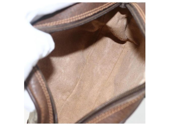Sac Sherry Line GG Supreme Web de GUCCI en PVC Beige et Or 89 02 066 Auth ka2054 Doré - vue 16