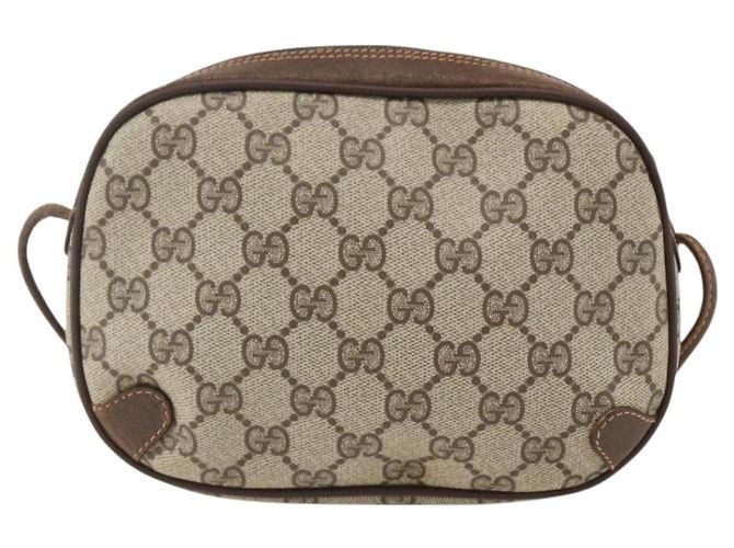Sac Sherry Line GG Supreme Web de GUCCI en PVC Beige et Or 89 02 066 Auth ka2054 Doré - vue 3