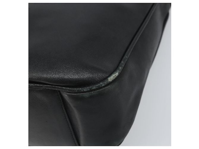 Borsa a mano in pelle nera e oro GUCCI Bamboo Auth bs33028 Nero D'oro - vista 10