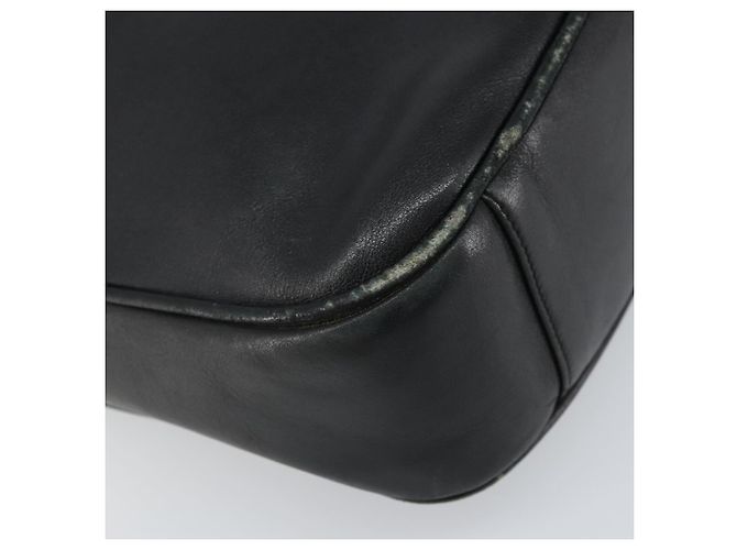 Borsa a mano in pelle nera e oro GUCCI Bamboo Auth bs33028 Nero D'oro - vista 11