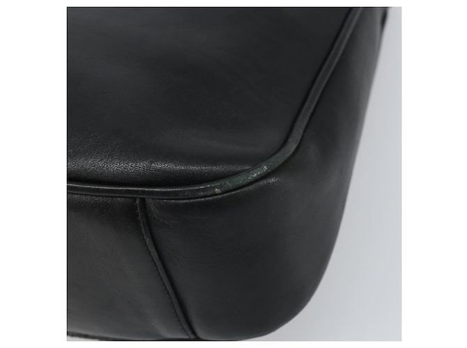 Borsa a mano in pelle nera e oro GUCCI Bamboo Auth bs33028 Nero D'oro - vista 12