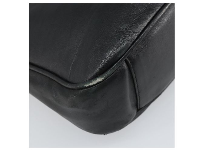 Borsa a mano in pelle nera e oro GUCCI Bamboo Auth bs33028 Nero D'oro - vista 13