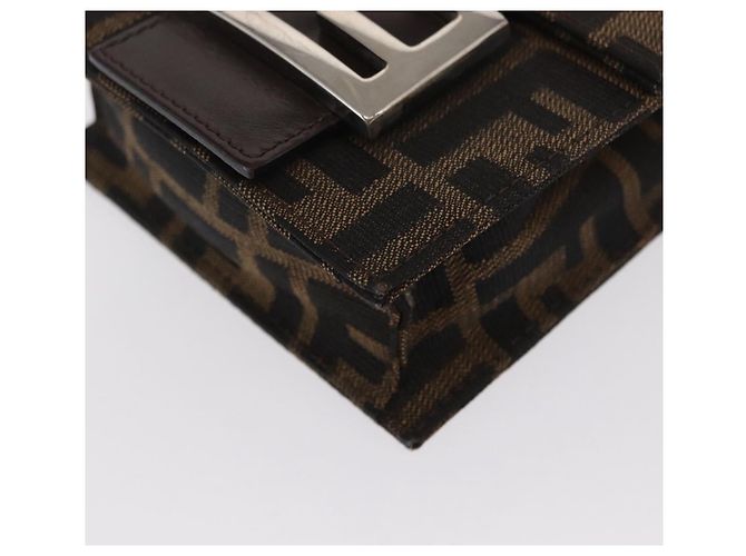 FENDI Zucca Canvas Schultertasche Schwarz Braun Silber Authentisch 149894V - Ansicht 16