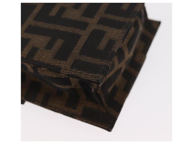 FENDI Zucca Canvas Schultertasche Schwarz Braun Silber Authentisch 149894V - Ansicht 17
