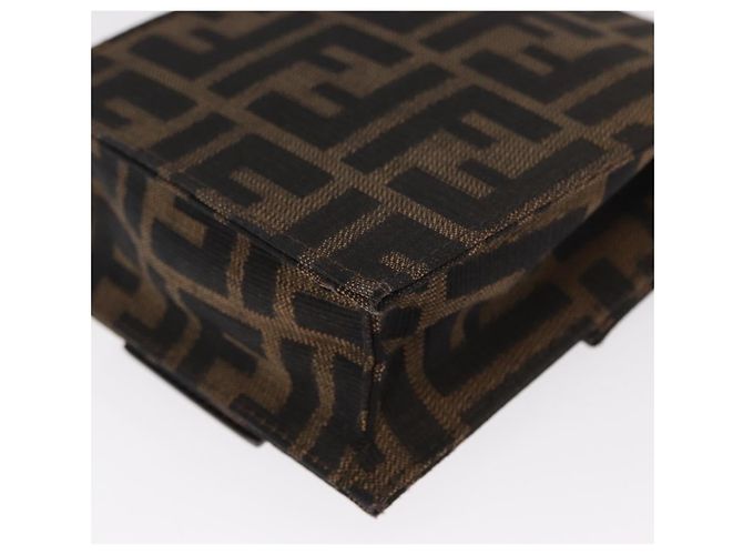 FENDI Zucca Canvas Schultertasche Schwarz Braun Silber Authentisch 149894V - Ansicht 18