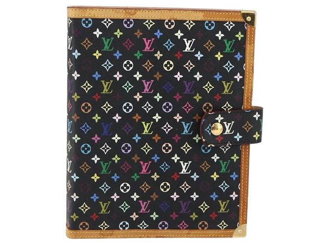 LOUIS VUITTON Copertura Agenda GM Multicolore Pianificatore Giornaliero Nera R20893 Auth 169786SAV - vista 13