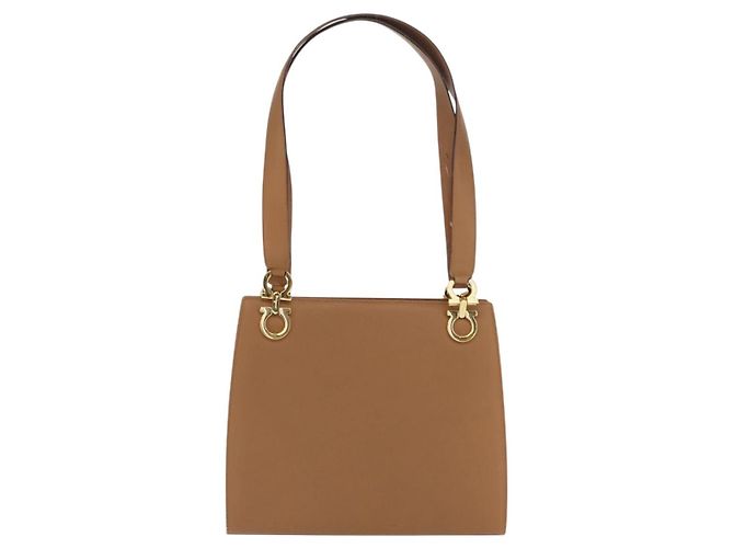 Borsa a Spalla Salvatore Ferragamo in Pelle Marrone Oro Auth 170324 D'oro - vista 2