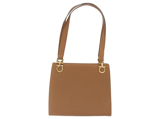 Borsa a Spalla Salvatore Ferragamo in Pelle Marrone Oro Auth 170324 D'oro - vista 3