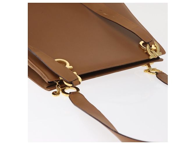 Borsa a Spalla Salvatore Ferragamo in Pelle Marrone Oro Auth 170324 D'oro - vista 7