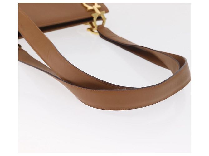 Borsa a Spalla Salvatore Ferragamo in Pelle Marrone Oro Auth 170324 D'oro - vista 8