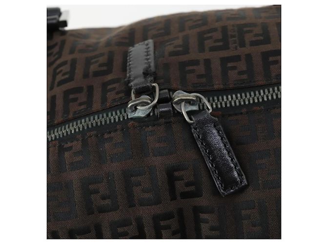 FENDI Zucchino Canvas Boston Tasche Braun Schwarz Auth bs32402 - Ansicht 19