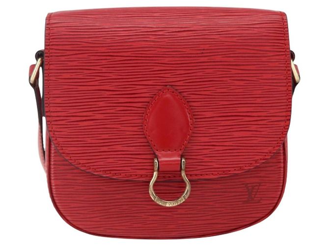 LOUIS VUITTON Borsa a Spalla Epi Saint Cloud PM Rossa M52217 LV Auth bs32747 Rosso - vista 13