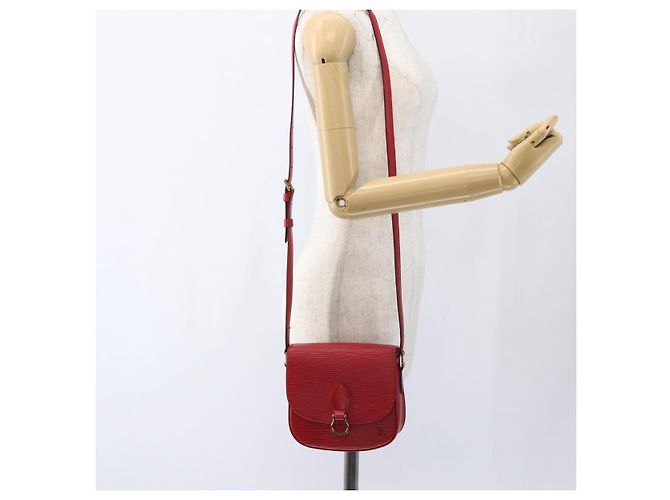 LOUIS VUITTON Borsa a Spalla Epi Saint Cloud PM Rossa M52217 LV Auth bs32747 Rosso - vista 23