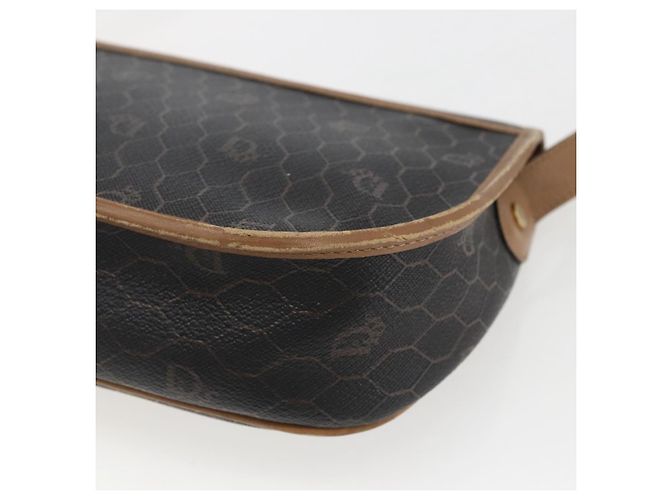 Borsa a spalla in tela a nido d'ape PVC nera e dorata Christian Dior Auth bs33115 - vista 12