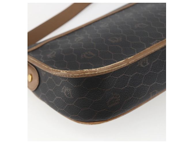 Borsa a spalla in tela a nido d'ape PVC nera e dorata Christian Dior Auth bs33115 - vista 13
