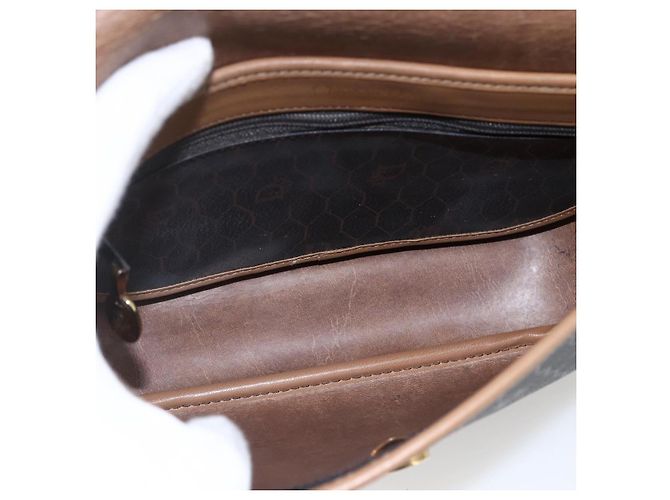 Borsa a spalla in tela a nido d'ape PVC nera e dorata Christian Dior Auth bs33115 - vista 17