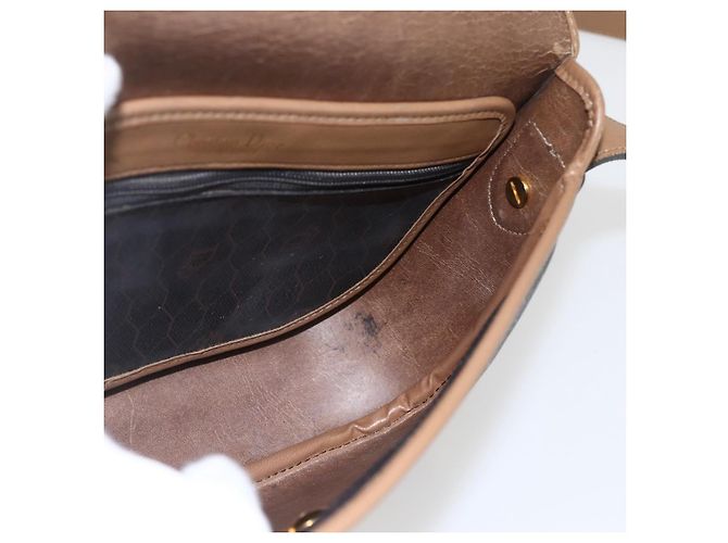 Borsa a spalla in tela a nido d'ape PVC nera e dorata Christian Dior Auth bs33115 - vista 18