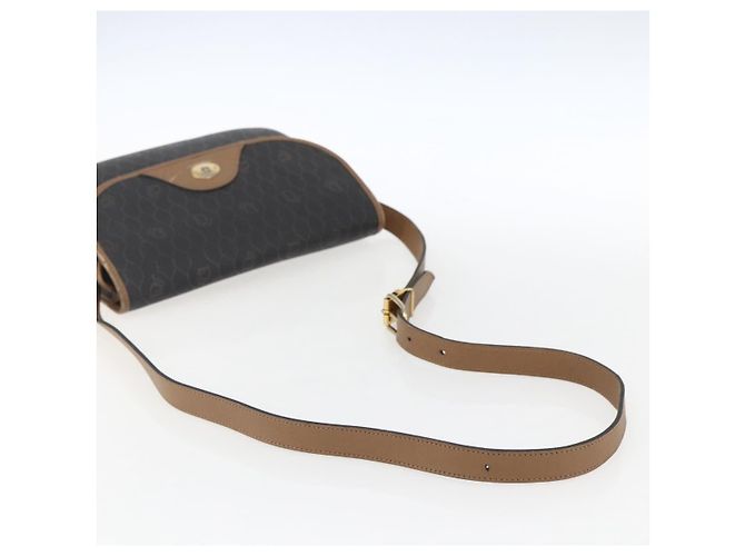 Borsa a spalla in tela a nido d'ape PVC nera e dorata Christian Dior Auth bs33115 - vista 7