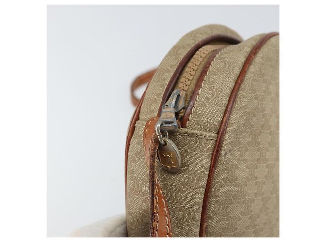 Céline Borsa a Spalla in Tela Macadam CELINE PVC Beige Auth bs33069 - vista 15