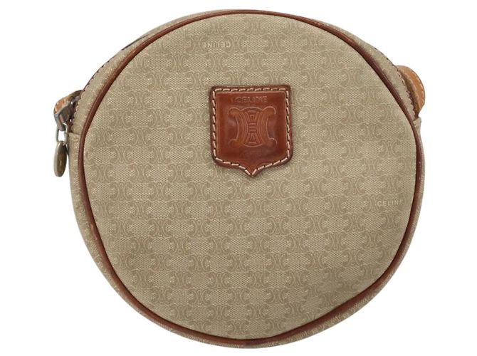 Céline Borsa a Spalla in Tela Macadam CELINE PVC Beige Auth bs33069 - vista 2