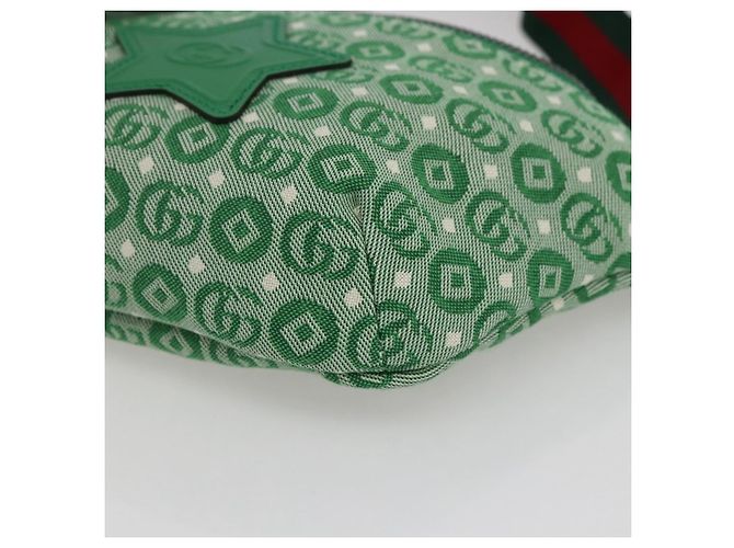 Borsa a vita in tela verde e argento della linea Sherry per bambini GUCCI 502095 Auth BA9977V - vista 10