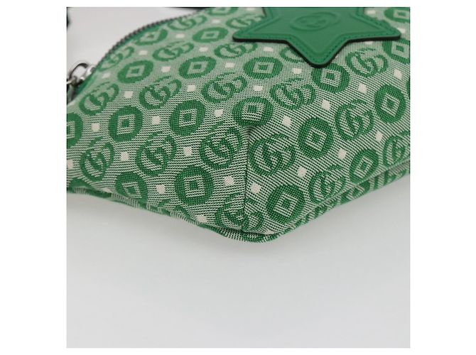 Borsa a vita in tela verde e argento della linea Sherry per bambini GUCCI 502095 Auth BA9977V - vista 11