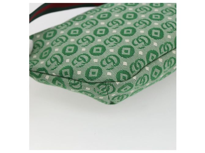Borsa a vita in tela verde e argento della linea Sherry per bambini GUCCI 502095 Auth BA9977V - vista 13