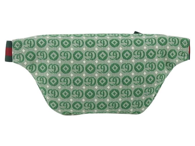 Borsa a vita in tela verde e argento della linea Sherry per bambini GUCCI 502095 Auth BA9977V - vista 3
