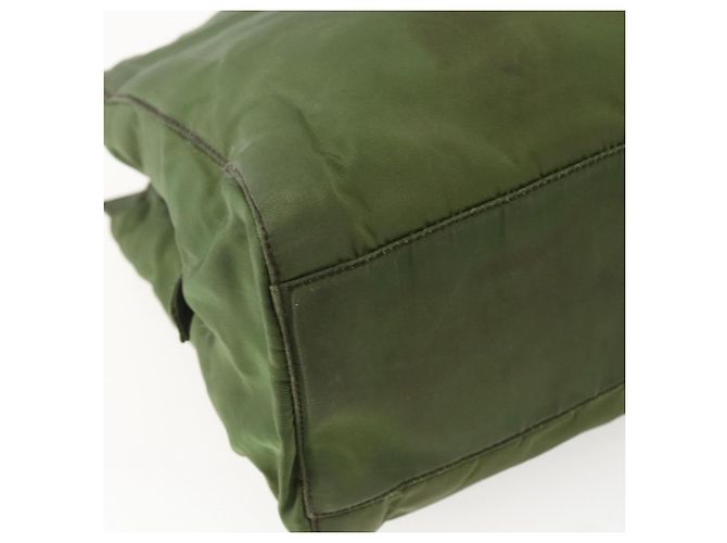 PRADA Borsa a mano in nylon verde Auth 170274 - vista 18