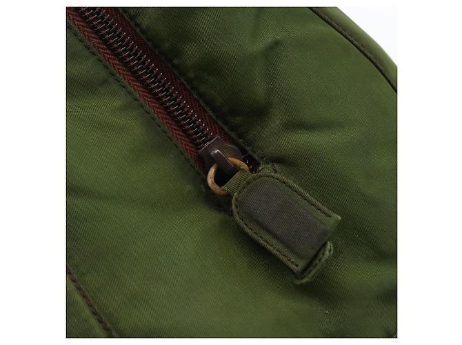 PRADA Borsa a mano in nylon verde Auth 170274 - vista 9