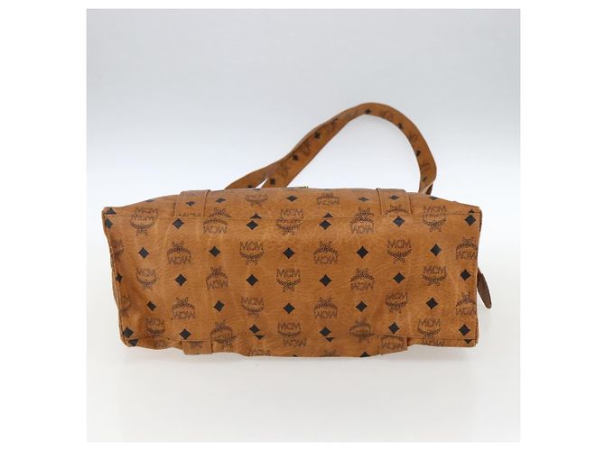 Borsa tote MCM Logogram Vicetos PVC Marrone Oro Auth 170393 D'oro - vista 9