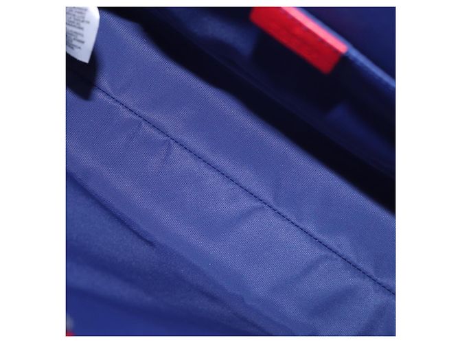 Borsa Tote GUCCI PVC Blu Navy Argento 605614 Auth 159842M - vista 15