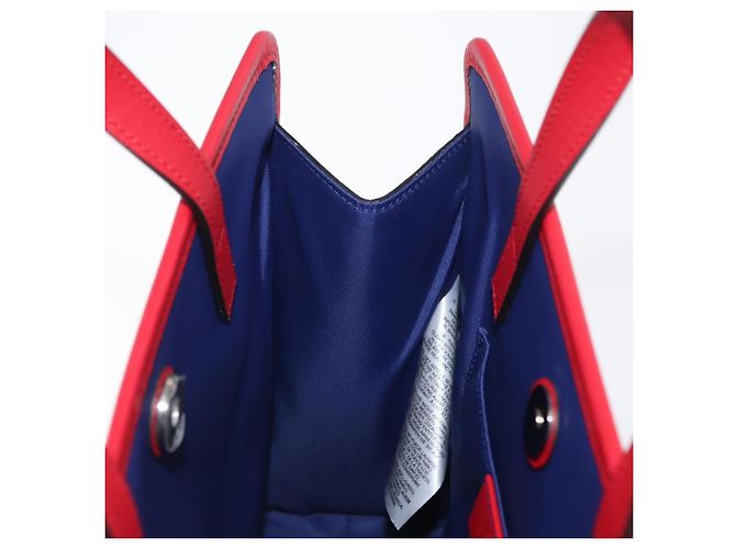 Borsa Tote GUCCI PVC Blu Navy Argento 605614 Auth 159842M - vista 16