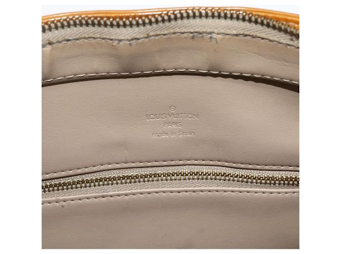LOUIS VUITTON Monogram Vernis Houston Hand Bag Beige M91004 LV Auth hk3345 - view 10