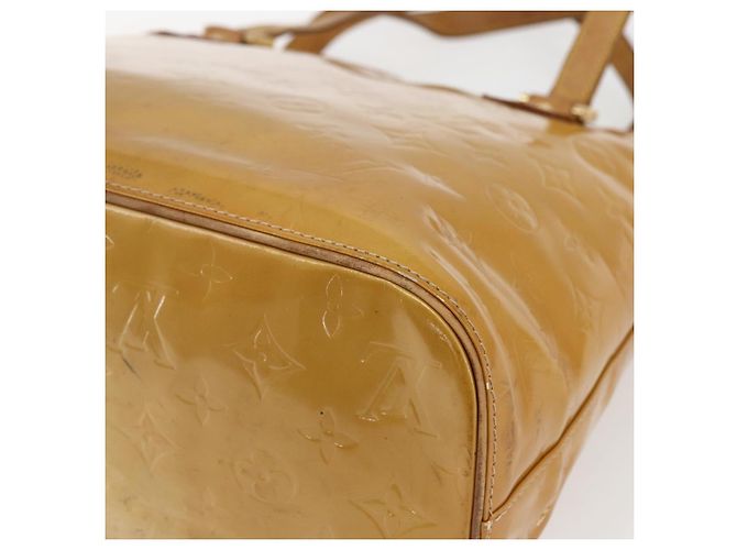 LOUIS VUITTON Monogram Vernis Houston Hand Bag Beige M91004 LV Auth hk3345 - view 15