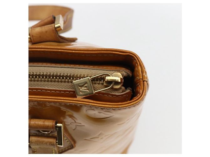 LOUIS VUITTON Monogram Vernis Houston Hand Bag Beige M91004 LV Auth hk3345 - view 17