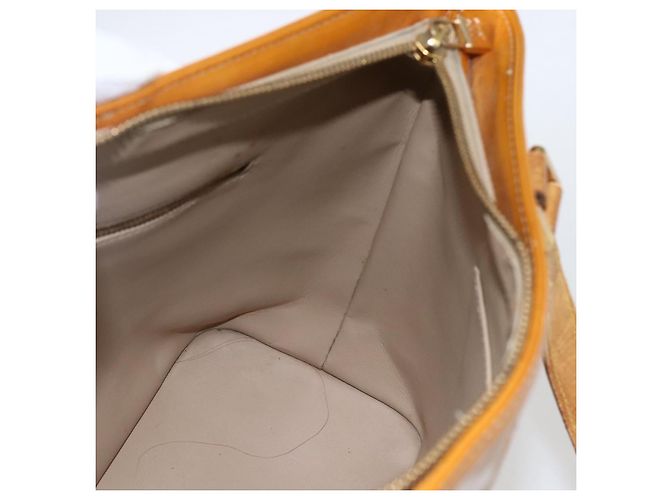LOUIS VUITTON Monogram Vernis Houston Hand Bag Beige M91004 LV Auth hk3345 - view 19
