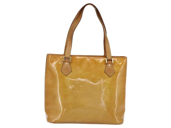 LOUIS VUITTON Monogram Vernis Houston Hand Bag Beige M91004 LV Auth hk3345 - view 2