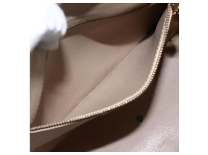LOUIS VUITTON Monogram Vernis Houston Hand Bag Beige M91004 LV Auth hk3345 - view 21