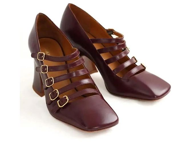 Chloé Tacchi bordeaux Bordò - vista 3
