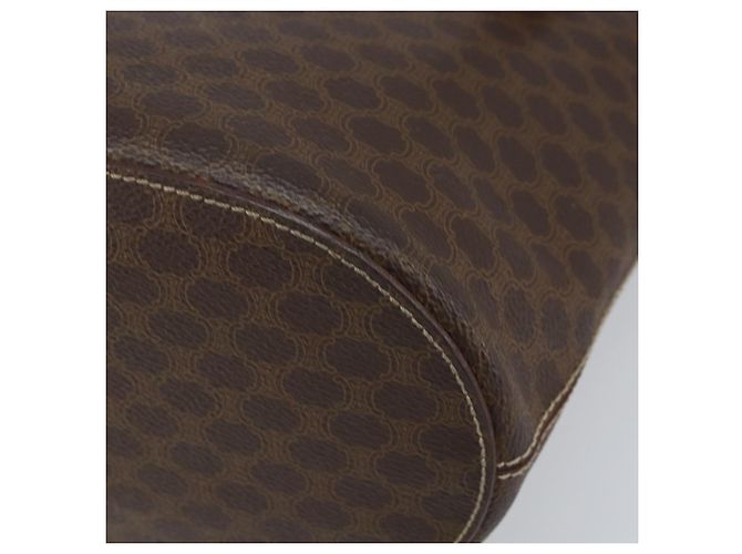 Céline Borsa tote in tela Macadam CELINE in pelle PVC marrone oro Auth ep13195 D'oro - vista 10