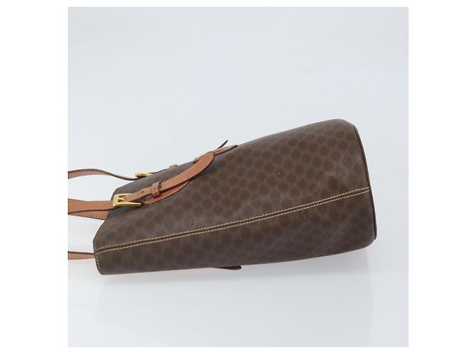 Céline Borsa tote in tela Macadam CELINE in pelle PVC marrone oro Auth ep13195 D'oro - vista 5