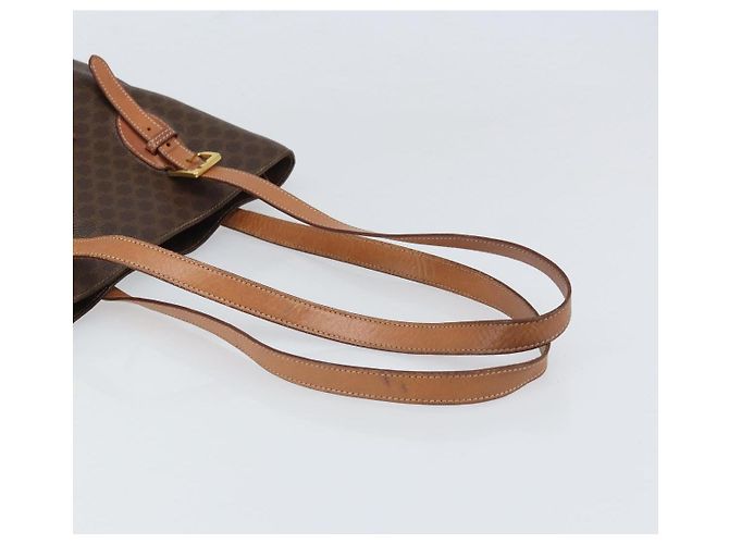 Céline Borsa tote in tela Macadam CELINE in pelle PVC marrone oro Auth ep13195 D'oro - vista 7